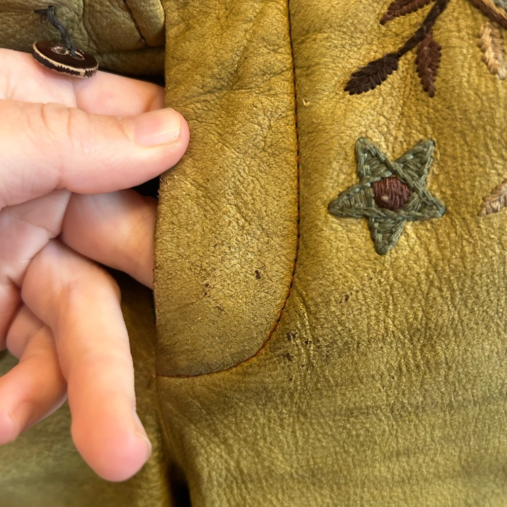 VINTAGE - RALPH LAUREN 1980’s Floral Embroidered Leather Pants - RARE ! - Picture 3 of 13